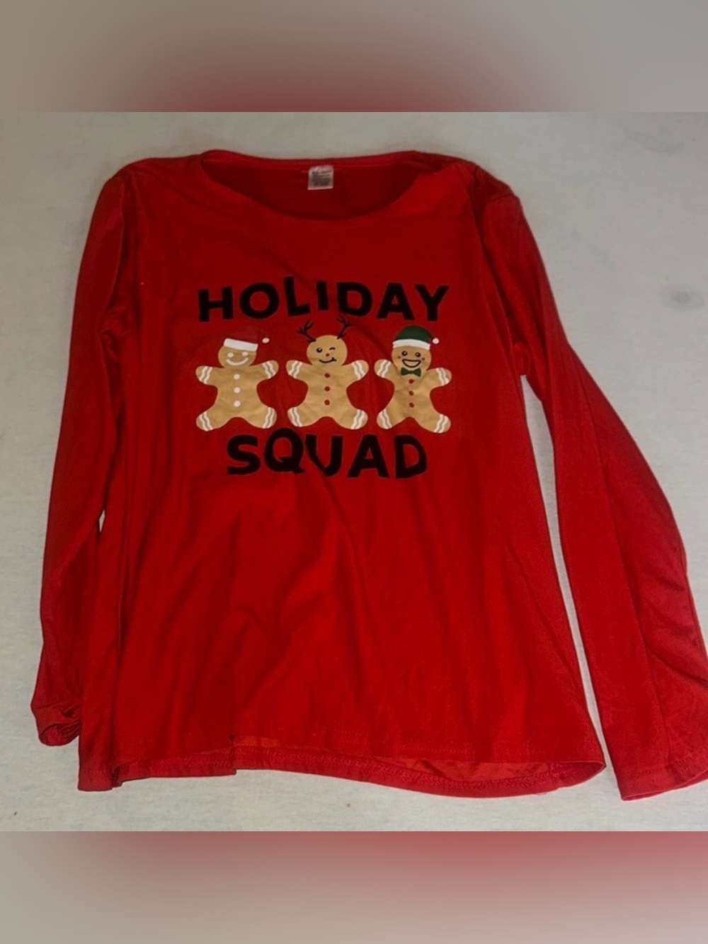 Holiday Squad Red Long-Sleeve Tee